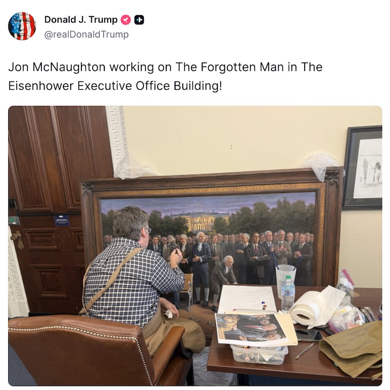 Screengrab of Trump's Truth Social post.