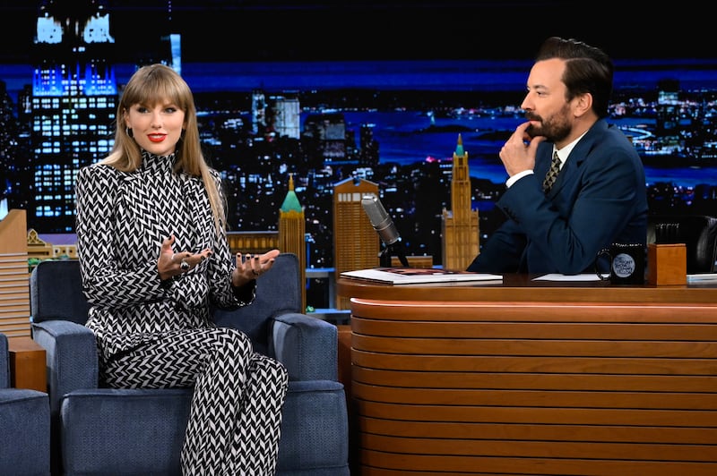 Taylor Swift during an interview with host Jimmy Fallon on Monday, October 24, 2022