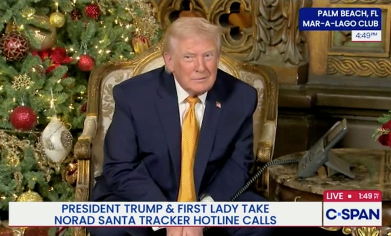 Trump talks to Anna from North Carolina while at Mar-a-Lago. The Justice Department did not meet the legal deadline to release its Epstein files, and has asked some lawyers to work through the holiday.