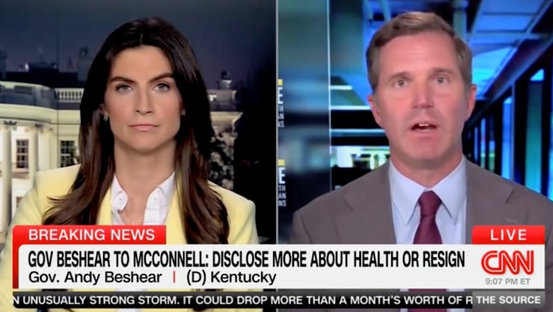 Kaitlan Collins interviews Andy Beshear on CNN.