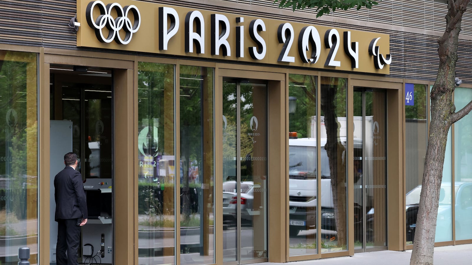 A view shows the Pulse building, the headquarters of the Paris 2024 Olympics organizing committee, as a police search is currently underway, in Saint-Denis near Paris, France, June 20, 2023.