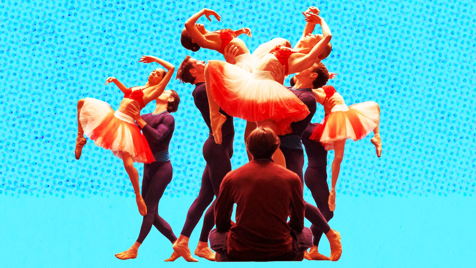 A photo illustration of Gideon Glick in Étoile.