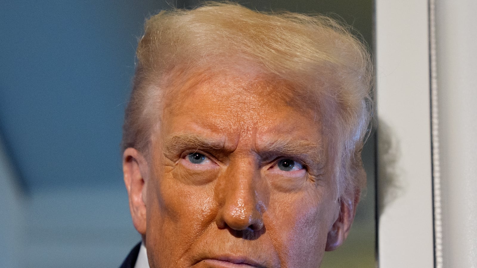 Donald Trump aboard Air Force One