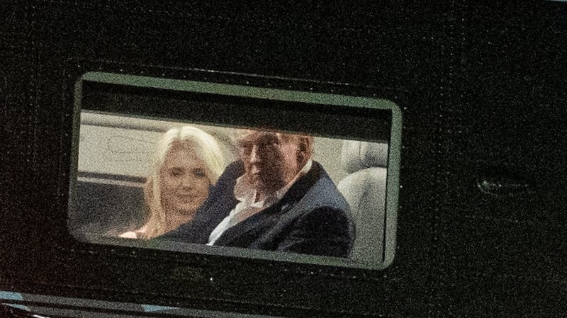 WASHINGTON, DC - SEPTEMBER 13: U.S. President Donald Trump and Executive Assistant to the President Natalie Harp return to the White House aboard Marine One on September 13, 2025 in Washington, DC. President Trump is returning after spending the weekend in Ireland where he met with leaders and attended the 2026 Amgen Irish Open at his Trump International Golf Links and Hotel.