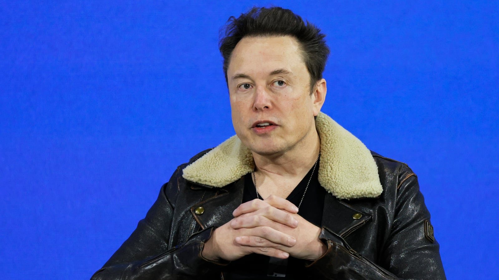 C.E.O. of Tesla, Chief Engineer of SpaceX and C.T.O. of X Elon Musk speaks during the New York Times annual DealBook summit on November 29, 2023 in New York City.