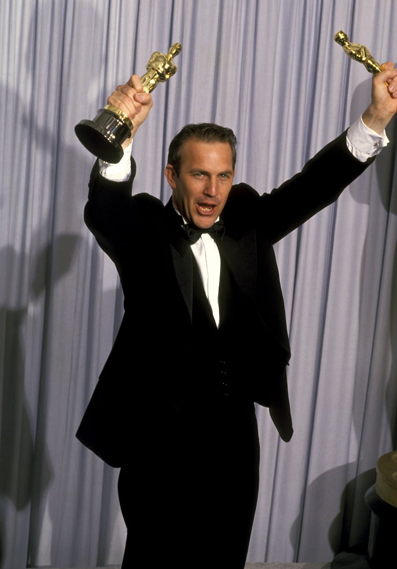 Kevin Costner, winner of Best Picture and Best Director for "Dances with Wolves"