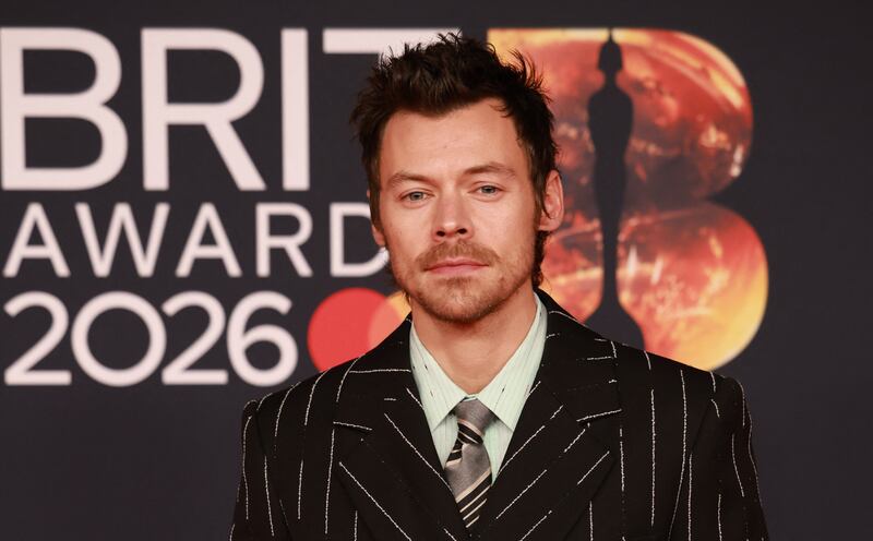 Harry Styles poses on the red carpet during for the BRIT Awards at the Co-op Live Arena, in Manchester, Britain, February 28, 2026. REUTERS/Temilade Adelaja
