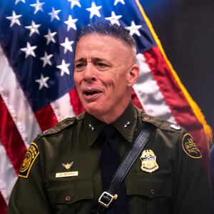 Border Patrol Commander Gregory Bovino speaks during a press conference at the Bishop Henry Whipple Federal on January 22, 2026 in Minneapolis, Minnesota.