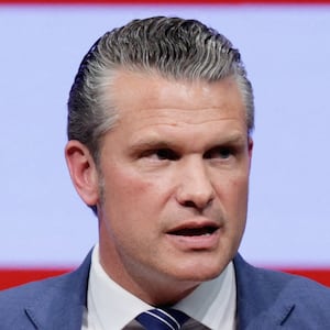 Defense Secretary Pete Hegseth delivers his 2026 "State of the Force" address to junior officers and enlisted leaders at Marine Corps Base Quantico in Quantico, Virginia, US, September 30, 2026.