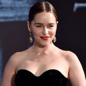 Actress Emilia Clarke attends the premiere of HBO's "Game Of Thrones" Season 6 at TCL Chinese Theatre on April 10, 2016 in Hollywood, California.