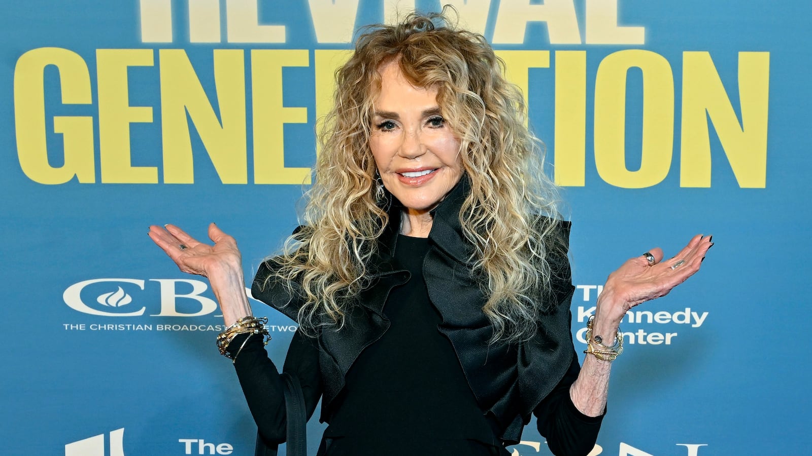 WASHINGTON, DC - AUGUST 27: Dyan Cannon, actress and co-host of the podcast God’s Table Hollywood, poses on the red carpet at "The Revival Generation" premiere at The Kennedy Center on August 27, 2025 in Washington, DC. (Photo by Shannon Finney/Getty Images)