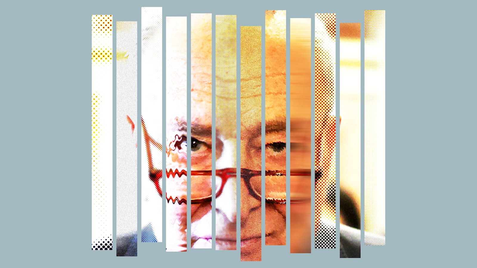 distorted image of Chuck Schumer