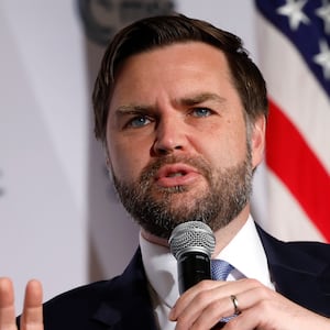WASHINGTON, DC - MAY 07: U.S. Vice President JD Vance delivers remarks to the Munich Leaders Meeting, hosted by the Munich Security Conference, at the Willard Hotel on May 07, 2025 in Washington, DC. The meeting brings together European and American leaders for a discussion on current security challenges and to strengthen transatlantic partnerships, focusing on defense, economics, and regional security.