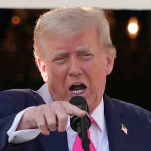 U.S. President Donald Trump speaks on the day he is expected to sign a sweeping spending and tax legislation, known as the "One Big Beautiful Bill Act," during a picnic with military families to mark Independence Day, at the White House in Washington, D.C., U.S., July 4, 2025. REUTERS/Ken Cedeno
