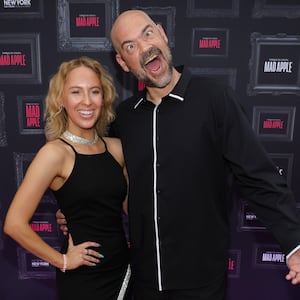 LAS VEGAS, NEVADA - MAY 26: Victoria Goodwin (L) and Aaron Goodwin from "Ghost Adventures" attend the premiere of "Mad Apple by Cirque du Soleil" at The Park on May 26, 2022 in Las Vegas, Nevada.