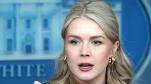 WASHINGTON, DC - DECEMBER 11: White House Press Secretary Karoline Leavitt answers questions during a press briefing at the White House on December 11, 2025 in Washington, DC. Leavitt answered questions about the recent U.S. military action to seize a sanctioned oil tanker off the coast of Venezuela amid a U.S. military buildup in the region. (Photo by Alex Wong/Getty Images)