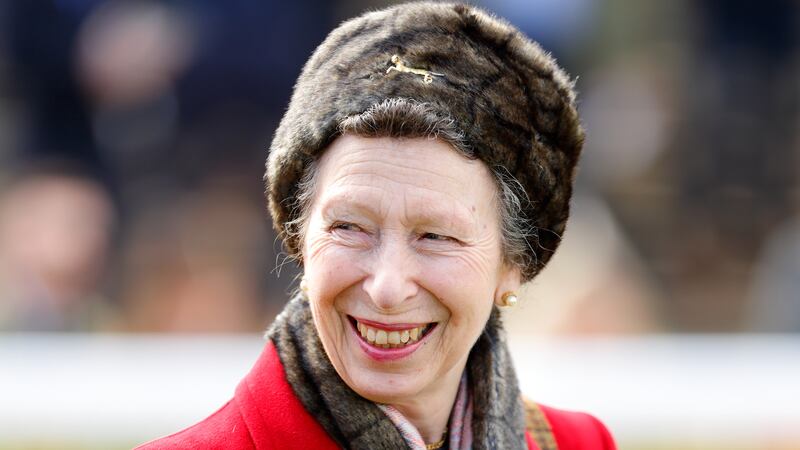 CHELTENHAM, UNITED KINGDOM - MARCH 15: (EMBARGOED FOR PUBLICATION IN UK NEWSPAPERS UNTIL 24 HOURS AFTER CREATE DATE AND TIME) Princess Anne, Princess Royal attends day 4 'Gold Cup Day' of the Cheltenham Festival at Cheltenham Racecourse on March 15, 2024 in Cheltenham, England.