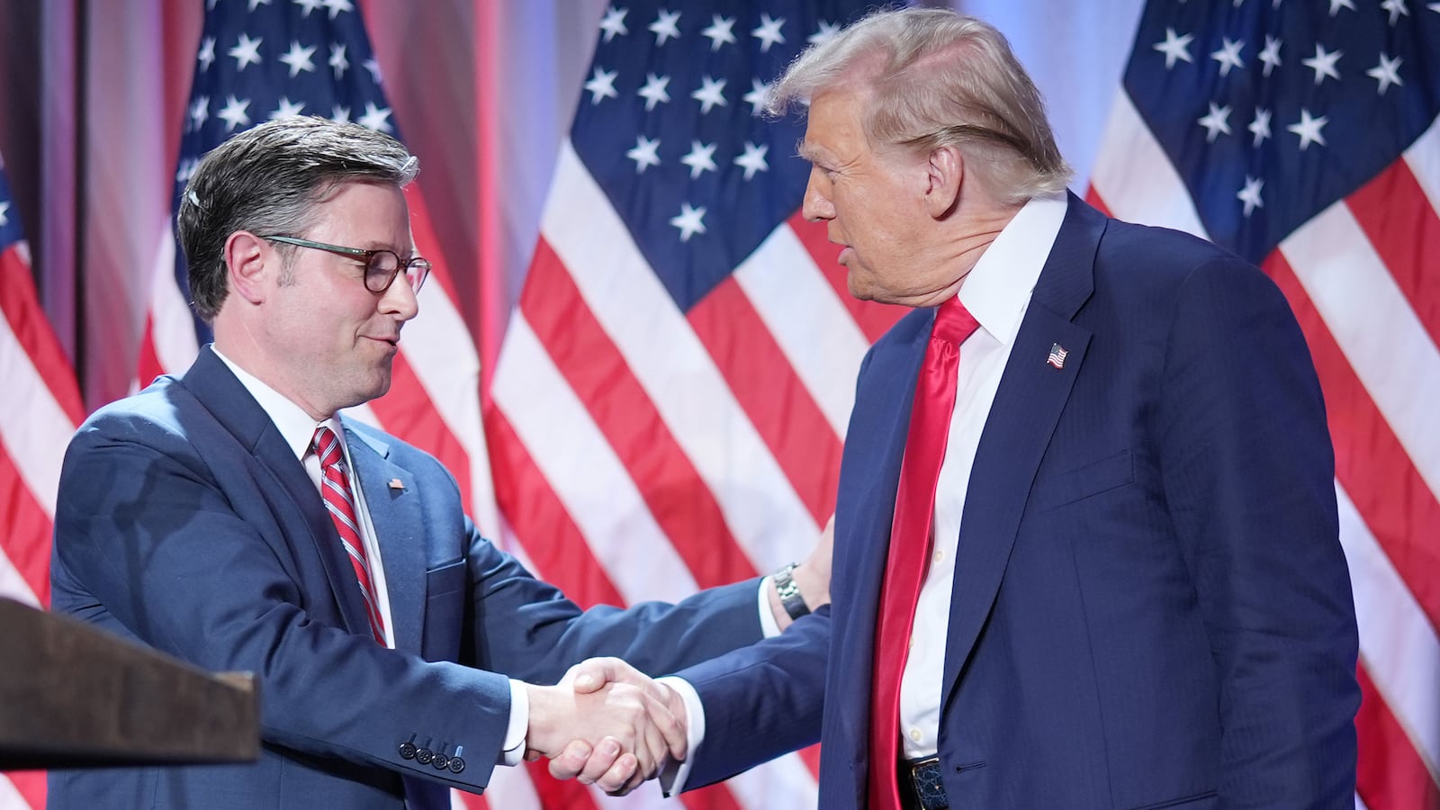 Donald Trump and Mike Johnson