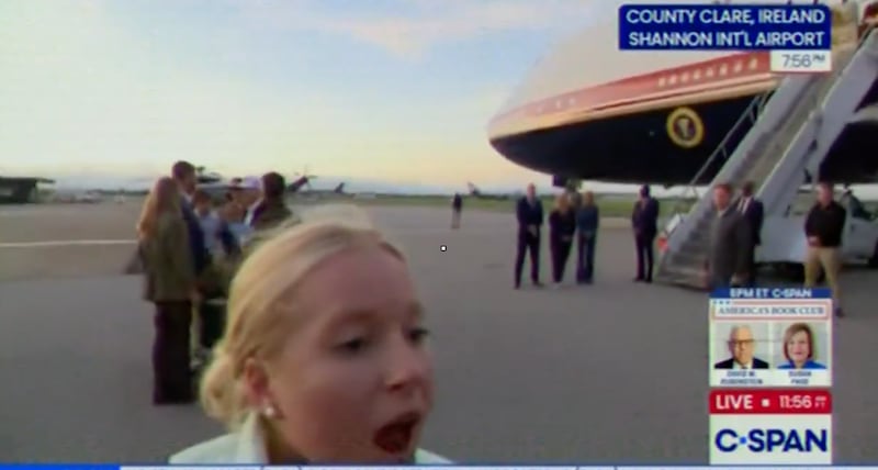 A Trump staffer attempts to move media away from the first family in Ireland.
