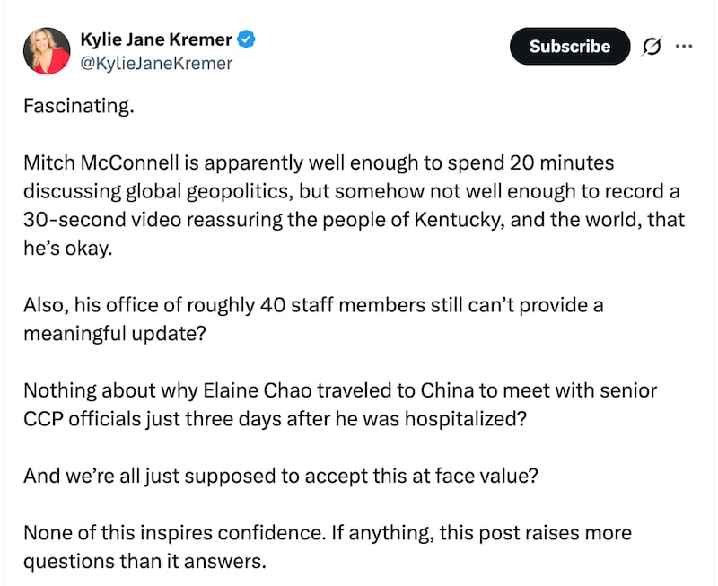 A Trump ally calls out CNN commentator Scott Jennings over his claim he had spoken to Sen. McConnell on Tuesday.
