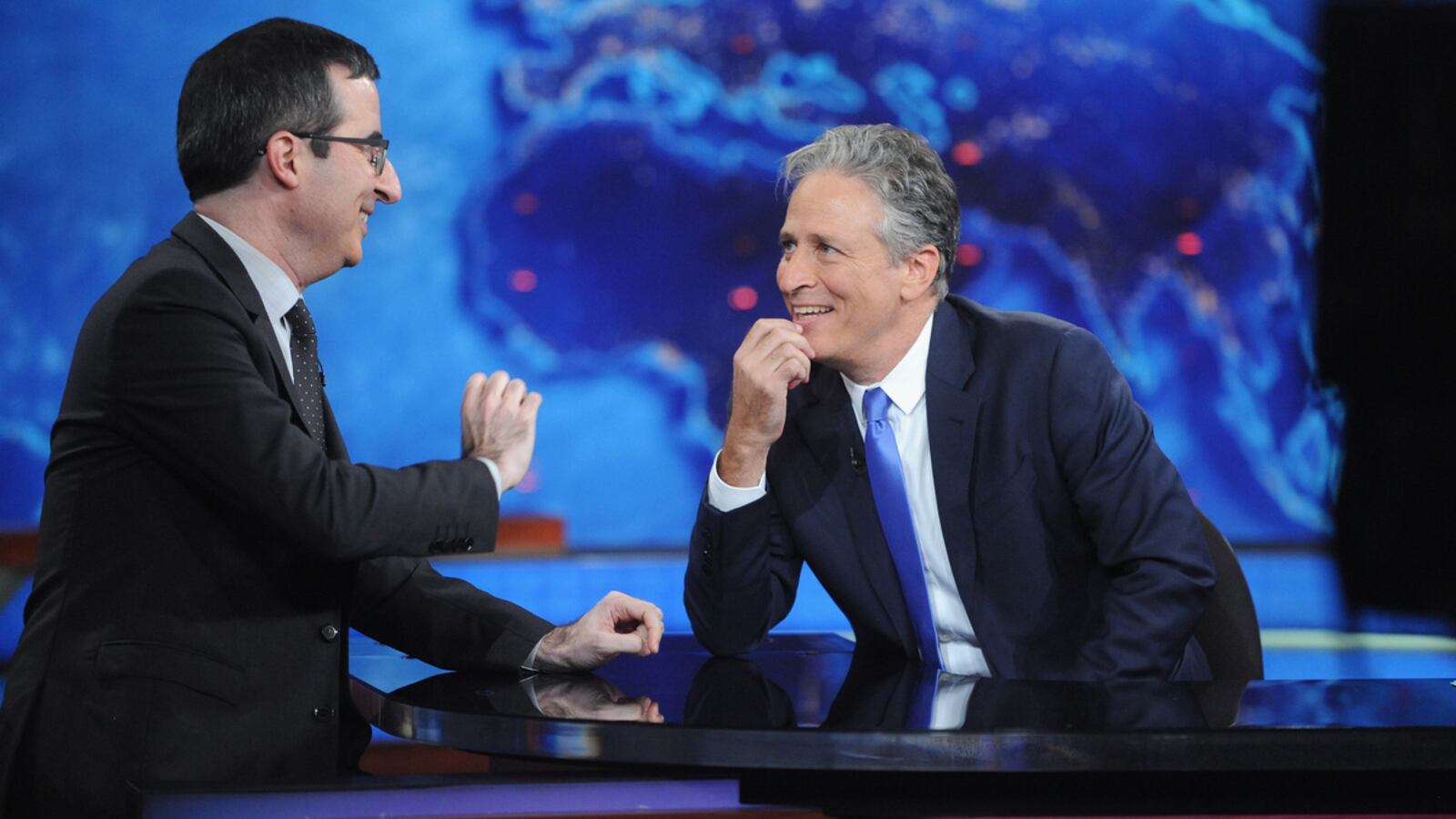 John Oliver and Jon Stewart.