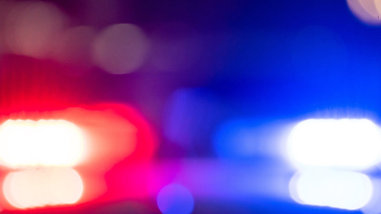 Police car with flashing lights