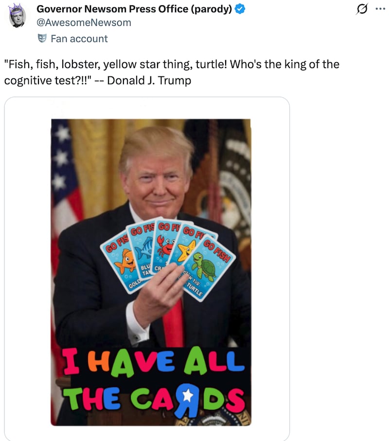Screengrab of @AwesomeNewsom's post.
