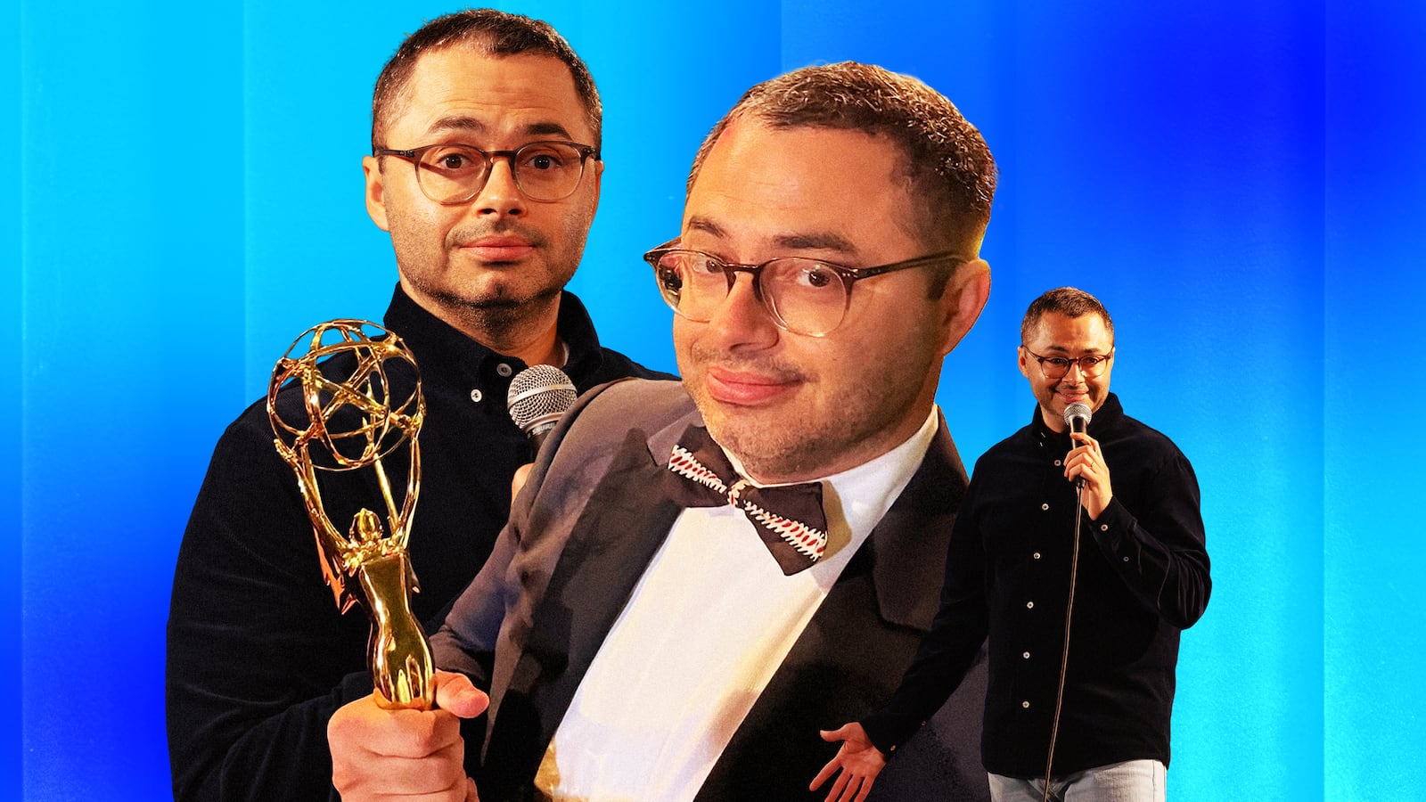 A photo illustration of Joe Mande.