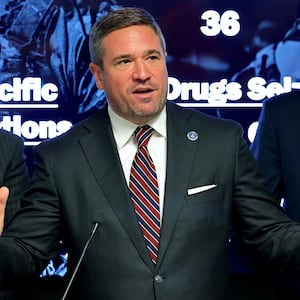 FBI Co-Deputy Director Andrew Bailey addresses the media during a press conference at the St. Louis FBI office on Tuesday, May 26, 2026, about results from the St. Louis-area surge of Operation VIPER. Operation VIPER (Violence Intervention, Proactive Enforcement & Response) is an FBI national initiative that focuses on violent crime reduction. (David Carson/St. Louis Post-Dispatch via Getty Images)