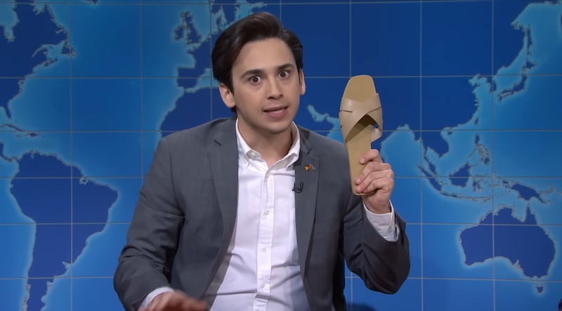Saturday Night Live, Marcello explaining his mother's "sandal" discipline technique.