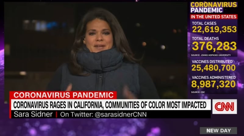 Sidner reported from hospitals during the COVID-19 pandemic. CNN/YouTube