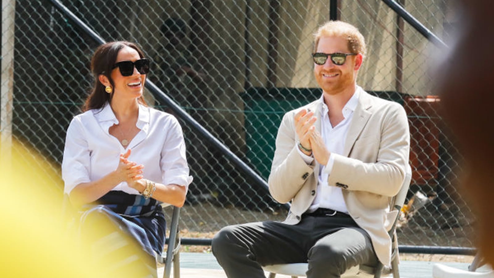Prince Harry, Duke of Sussex and Meghan, Duchess of Sussex, visit Giants of Africa at Ilupeju Senior Grammar School in Lagos, Nigeria.