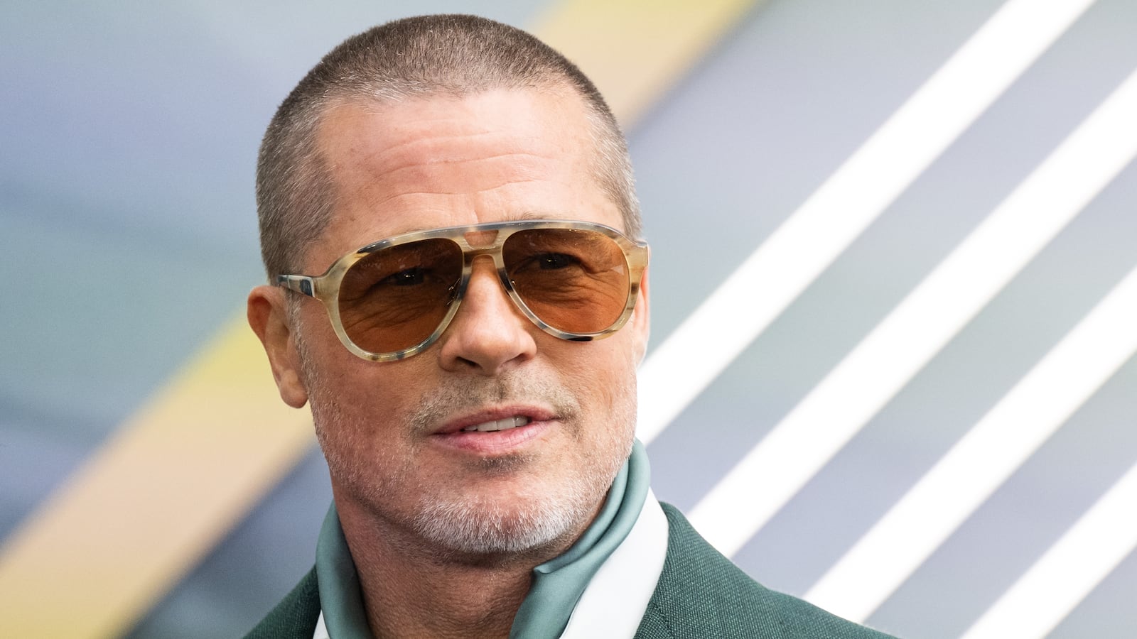 LONDON, ENGLAND - JUNE 23: Brad Pitt attends the "F1: The Movie" European Premiere at Cineworld Leicester Square on June 23, 2025 in London, England. (Photo by Samir Hussein/WireImage)