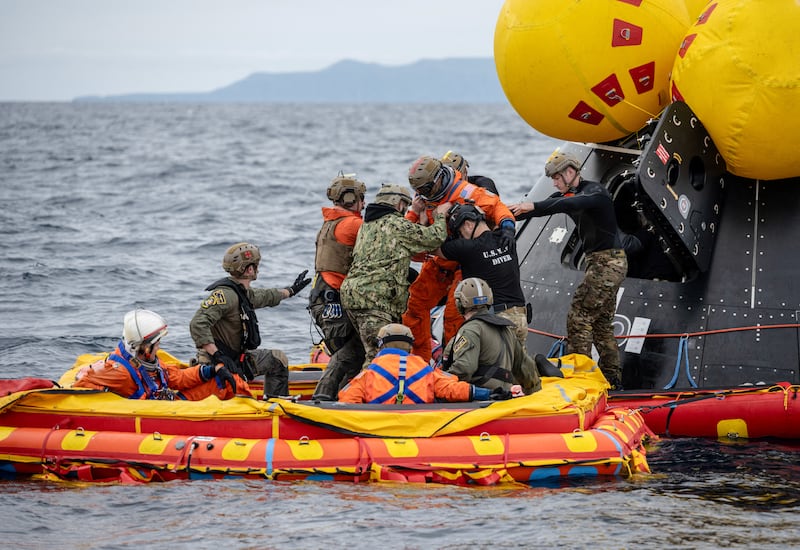 NASA astronauts training artemis ii