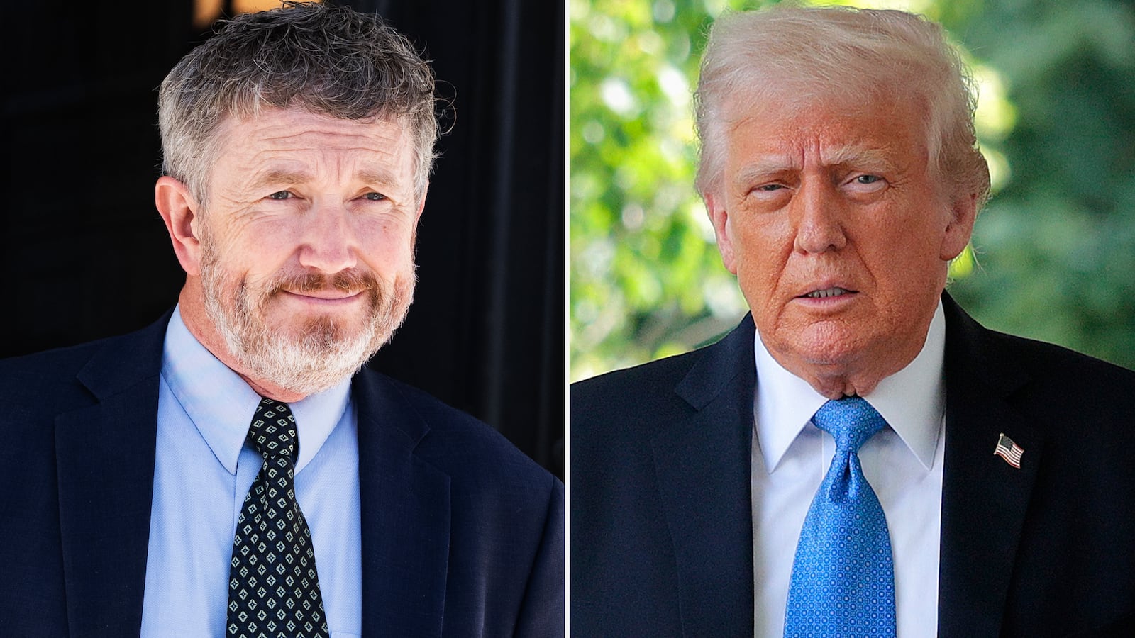 Thomas Massie, Donald Trump split image