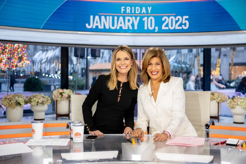 Savannah Guthrie and Hoda Kotb host TODAY on Wednesday, January 10, 2025. Nathan Congleton/NBC via Getty Images.