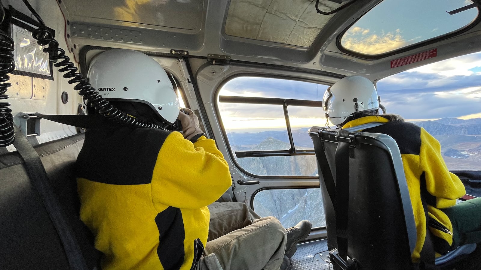 Park Service members scour for signs of Pallansch via helicopter.