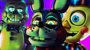 A photo illustration of Toy Freddy, Toy Bonnie, and Balloon Boy in Five Nights at Freddy's 2.