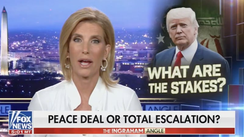 Laura Ingraham raised concerns over whether Donald Trump had been properly briefed on what might happen in Iran.