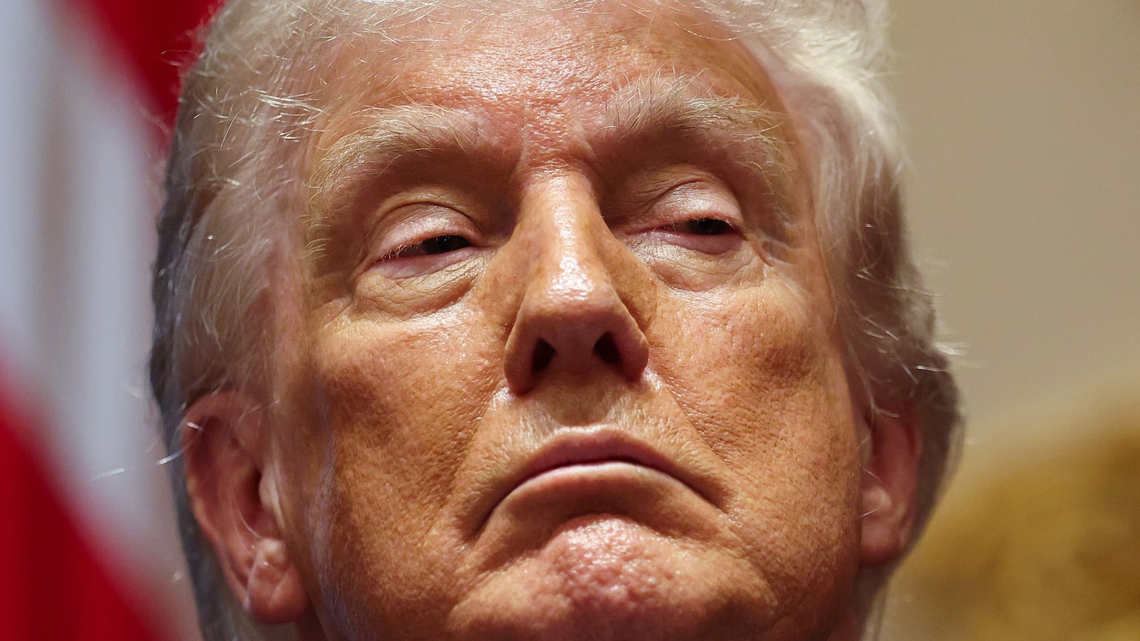 WASHINGTON, DC - MAY 27: U.S. President Donald Trump looks on during a Cabinet meeting in the Cabinet Room of the White House on May 27, 2026 in Washington, DC. Trump meets with his Cabinet days after saying a peace deal with Iran was “largely negotiated” amid expectations around the re-opening the Strait of Hormuz. (Photo by Win McNamee/Getty Images)