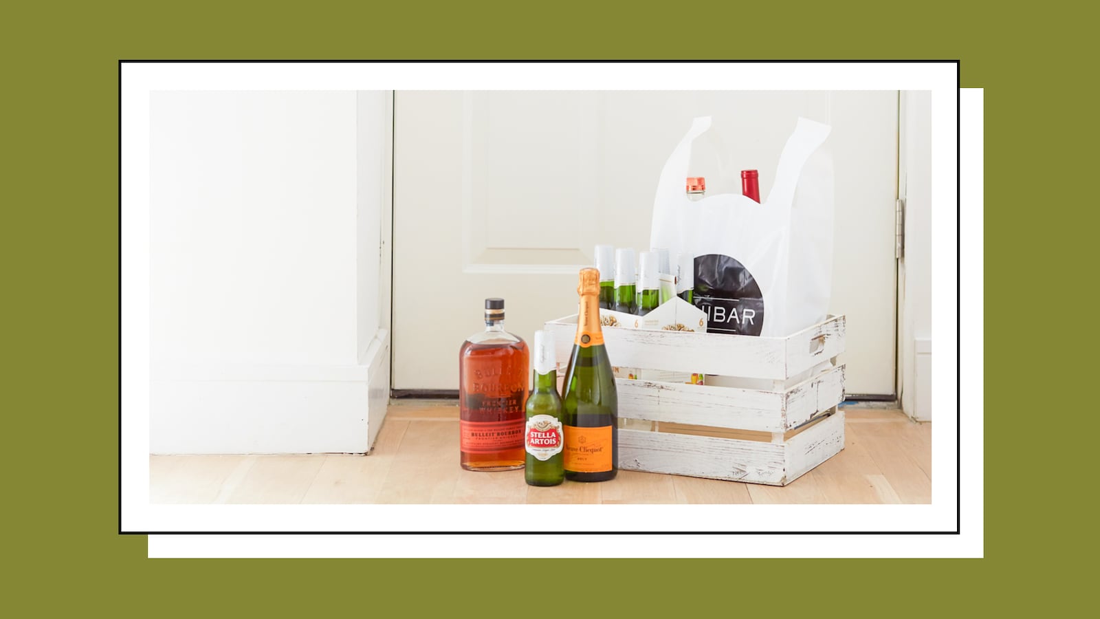 Different types of liquor being delivered.