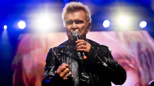 Singer Billy Idol performs onstage during the Above Ground 4 concert benefiting Musicares at The Fonda Theatre on October 26, 2025, in Los Angeles, California.
