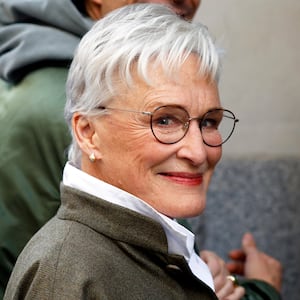 MADRID, SPAIN - OCTOBER 28: Glenn Close walking through the streets of the capital, on October 28, 2025, in Madrid, Spain.