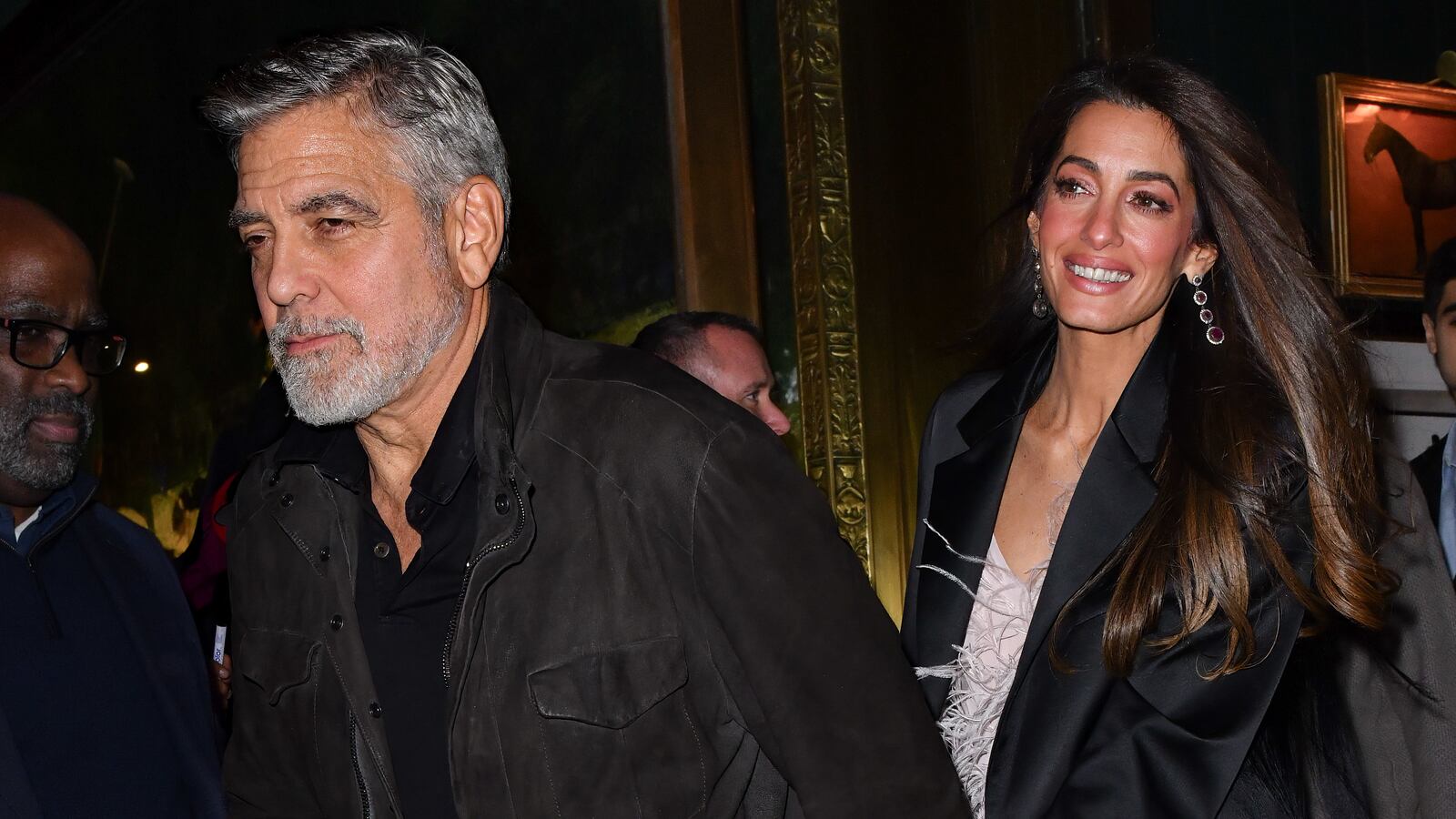 George Clooney and his wife, Amal.