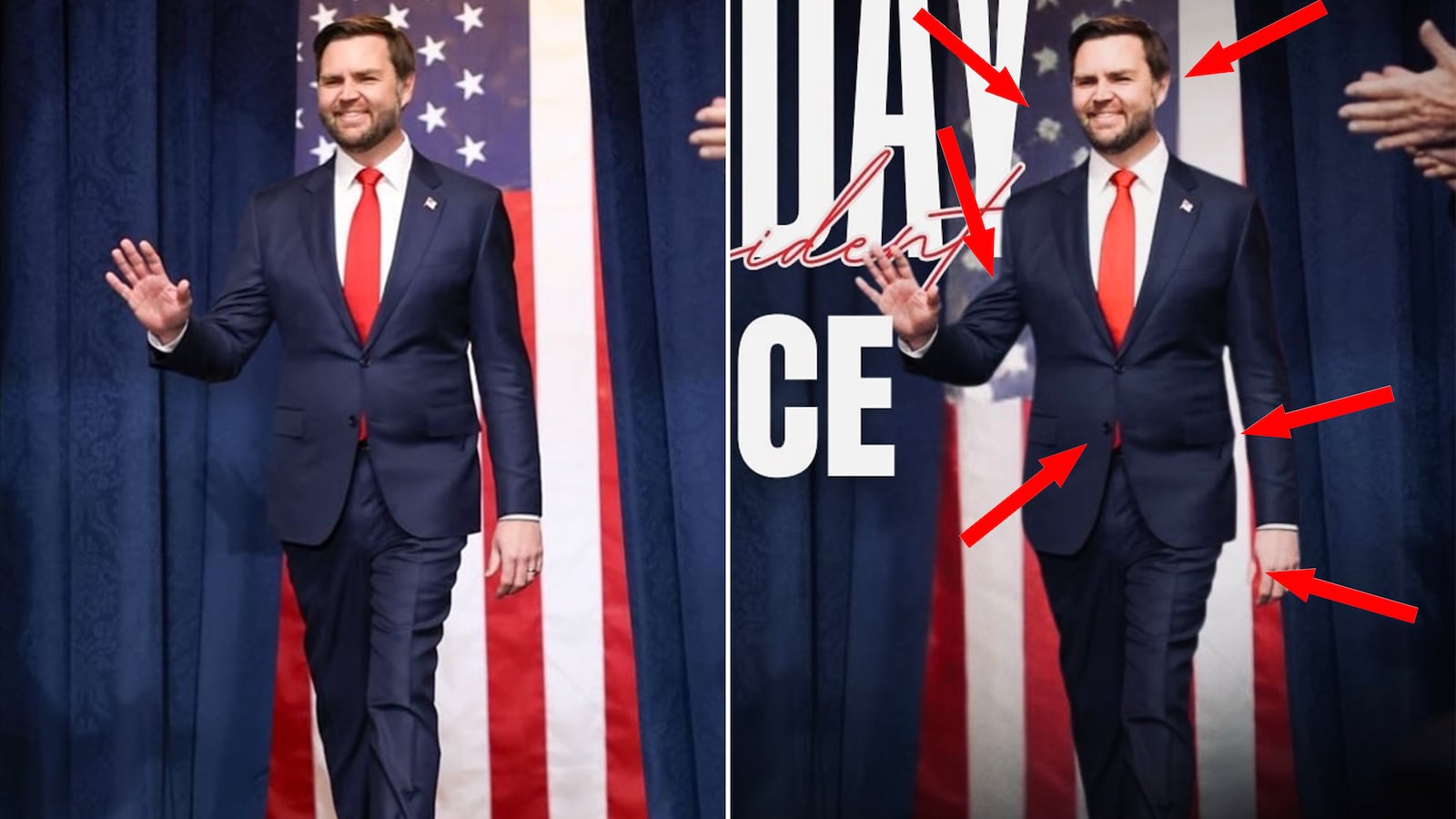 J.D. Vance side by side