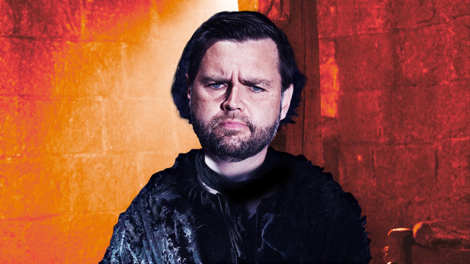 A photo illustration of JD Vance as Reek on Game Of Thrones.