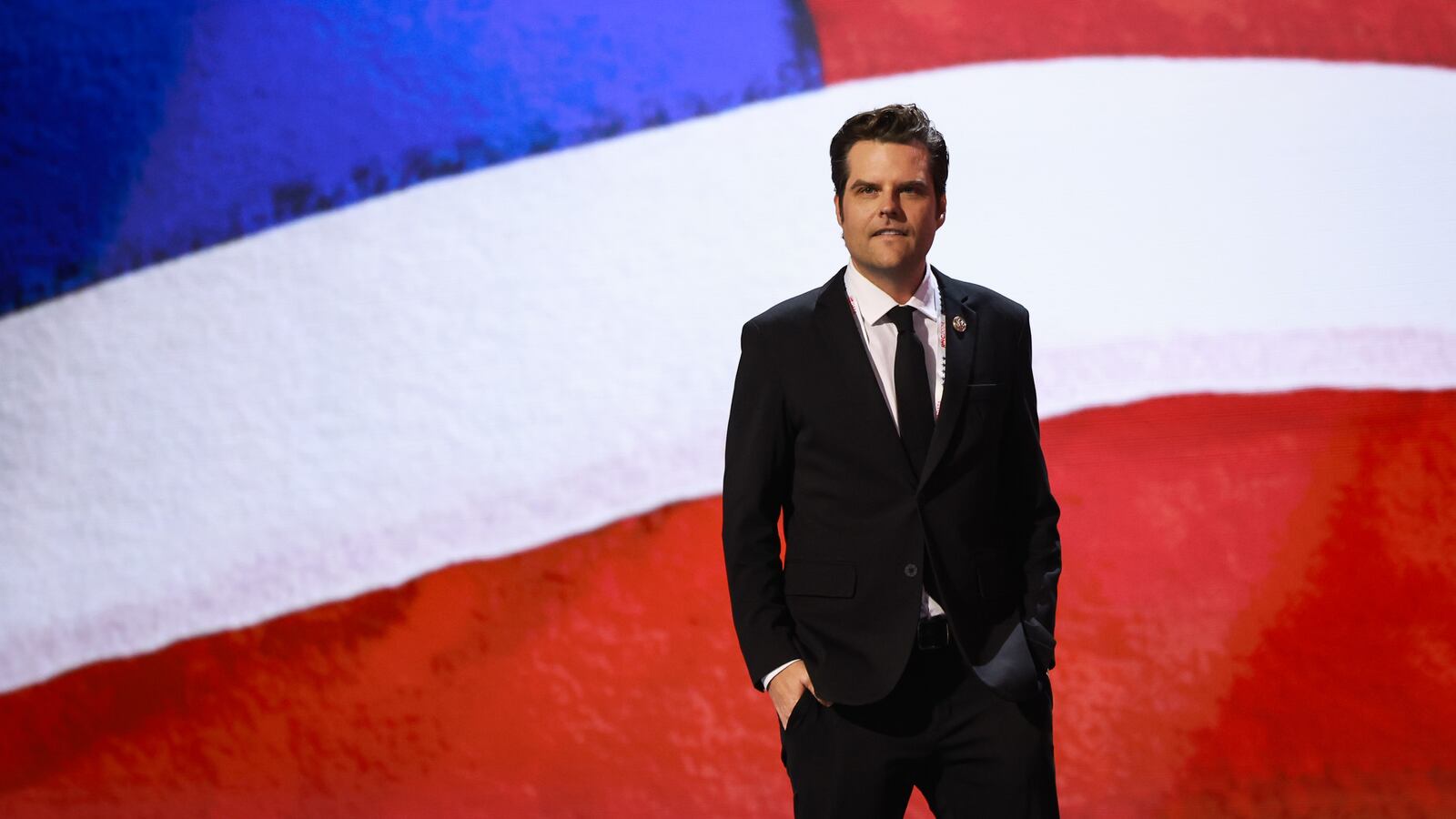 Rep. Matt Gaetz (R-FL) is seen on the second day of the Republican National Convention at the Fiserv Forum on July 16, 2024 in Milwaukee, Wisconsin.