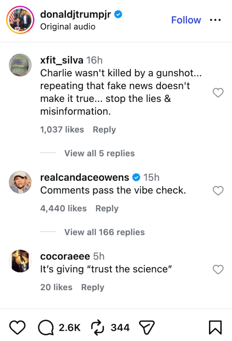 Instagram screenshot/@DonaldTrumpJr