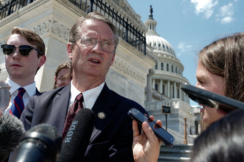 U.S. Representative Tim Burchett (R-TN) speaks to the media on Capitol Hill in Washington, D.C., U.S.,  on July 3, 2025.