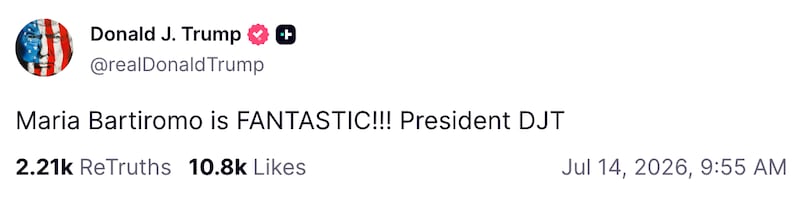 Donald Trump on Truth Social